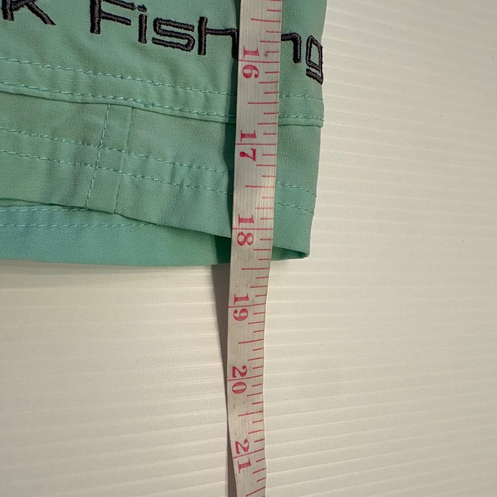 Huk Next Level Shorts Men 30 Mint Green Performance Fishing Cargo Pockets Summer - Picture 5 of 7
